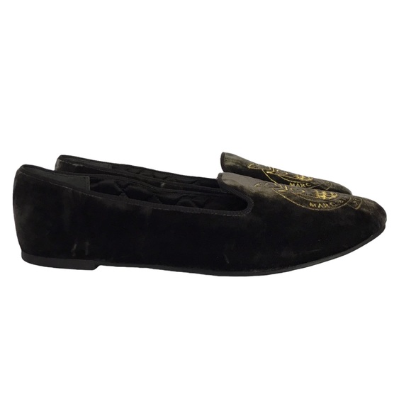 MARC BY MARC JACOBS Black Velvet Owl Smoking Slipper - Picture 7 of 14